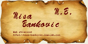 Miša Banković vizit kartica